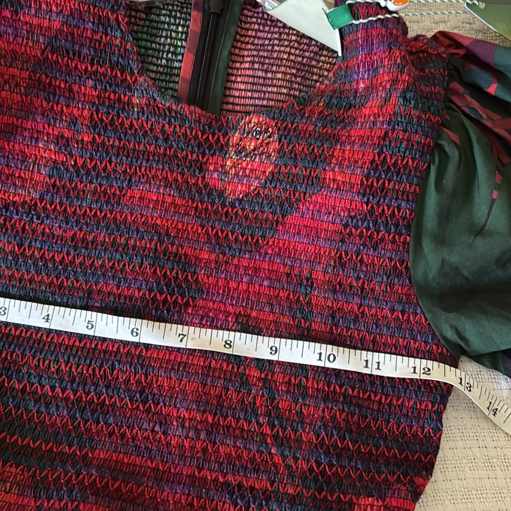 FARM Rio Floral Midi Dress - Red and Green - Picture 7 of 9